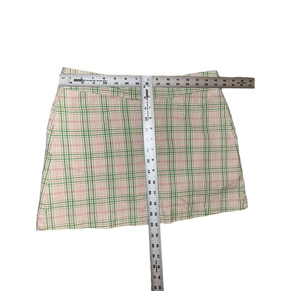 Maurices vtg‎ Plaid Mini Skirt Beige Green Red Casual Party Cute Short - Picture 7 of 8